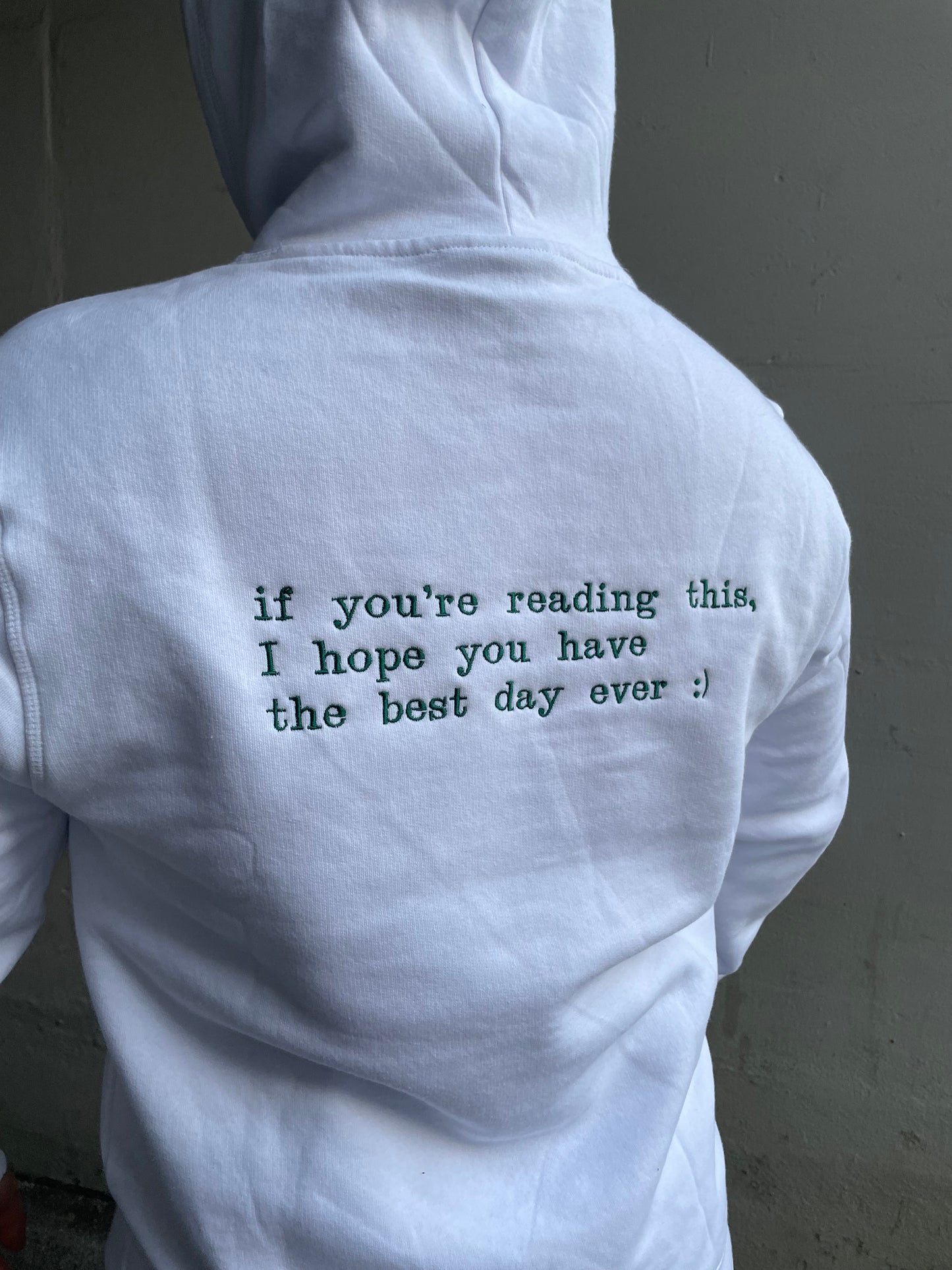 Dein Spruch - Personalisierter Rücken Sweatshirt / Hoodie