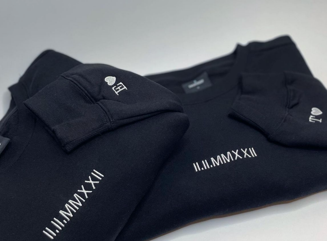 Römische Zahlen Couple Pullover
