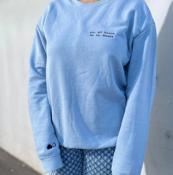 Personalisierbarer kleiner Spruch und Ärmel Sweatshirt / Hoodie