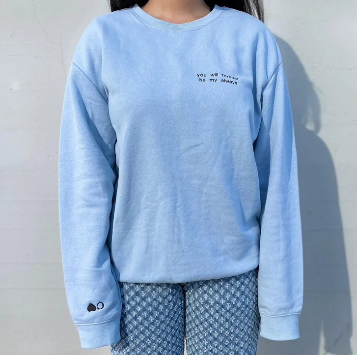 Personalisierbarer kleiner Spruch und Ärmel Sweatshirt / Hoodie