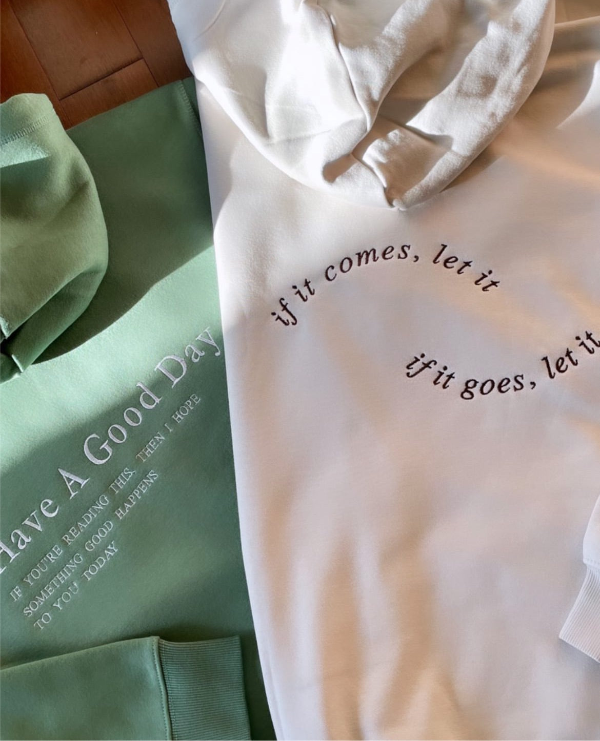 Dein Spruch - Personalisierter Rücken Sweatshirt / Hoodie