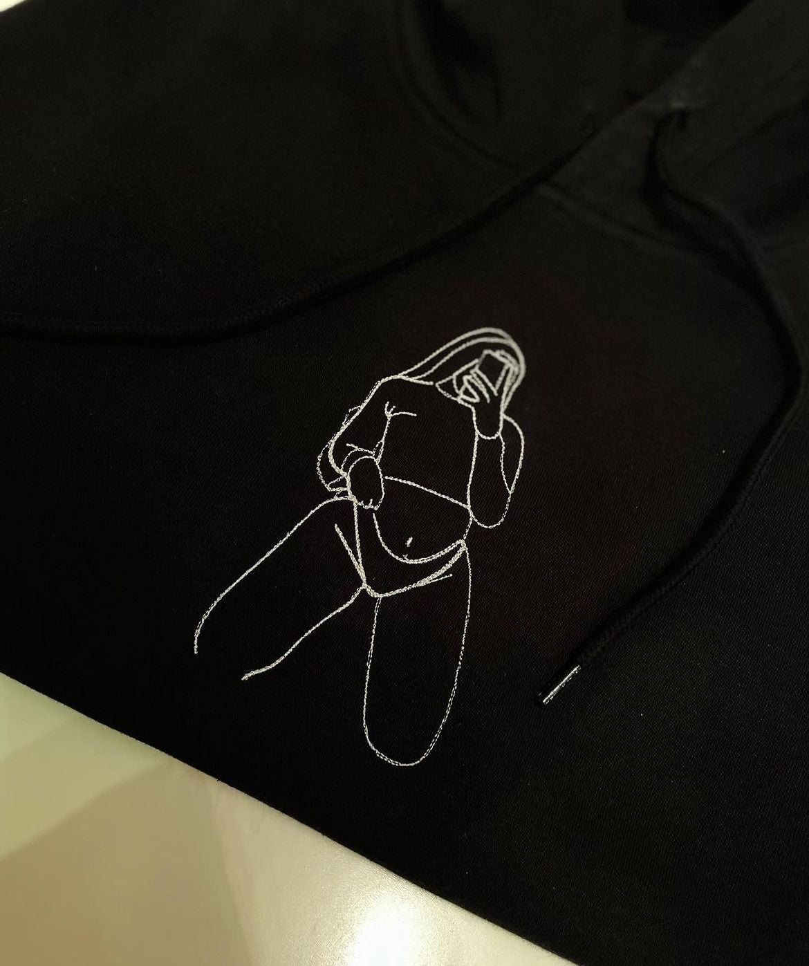Line art with personal photo sweatshirt / hoodie