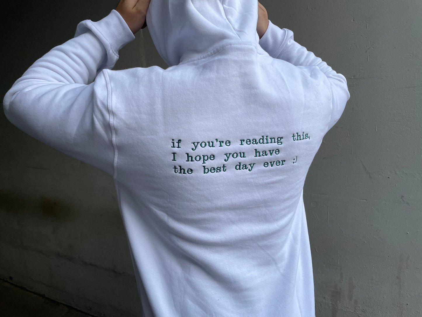 Dein Spruch - Personalisierter Rücken Sweatshirt / Hoodie